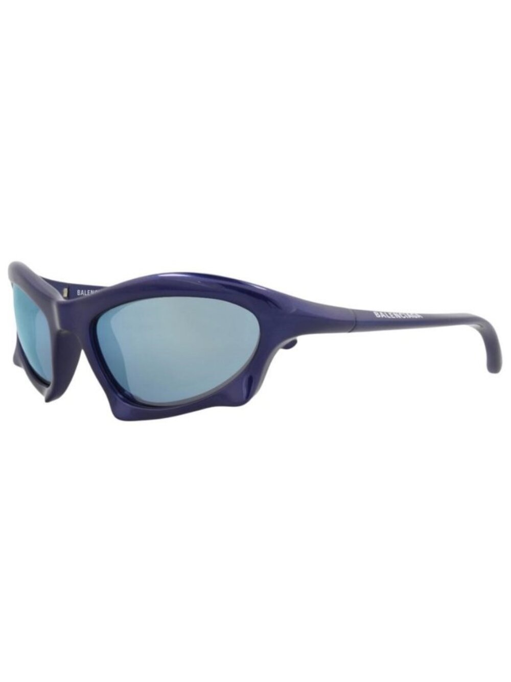 New Balenciaga Mens Shield/Wrap Blue Blue Blue Fashion Designer Sunglasses